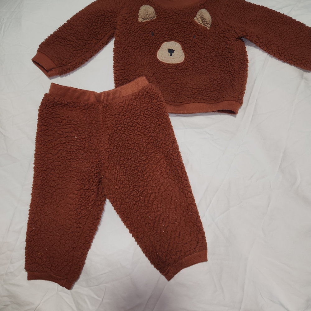 Carter's Warm Brown Fleece Outfit
